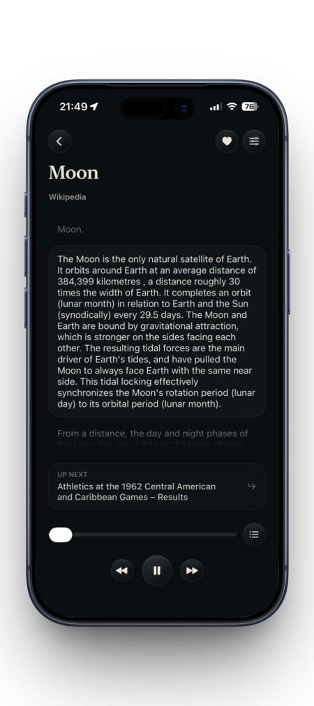 Mockup of an umbra listening session on a transparent background